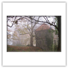 Haus Alst Hauptburg mit Specklagentechnik