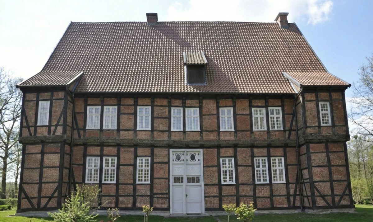 Haus Aussel Ansicht mit Gräfte