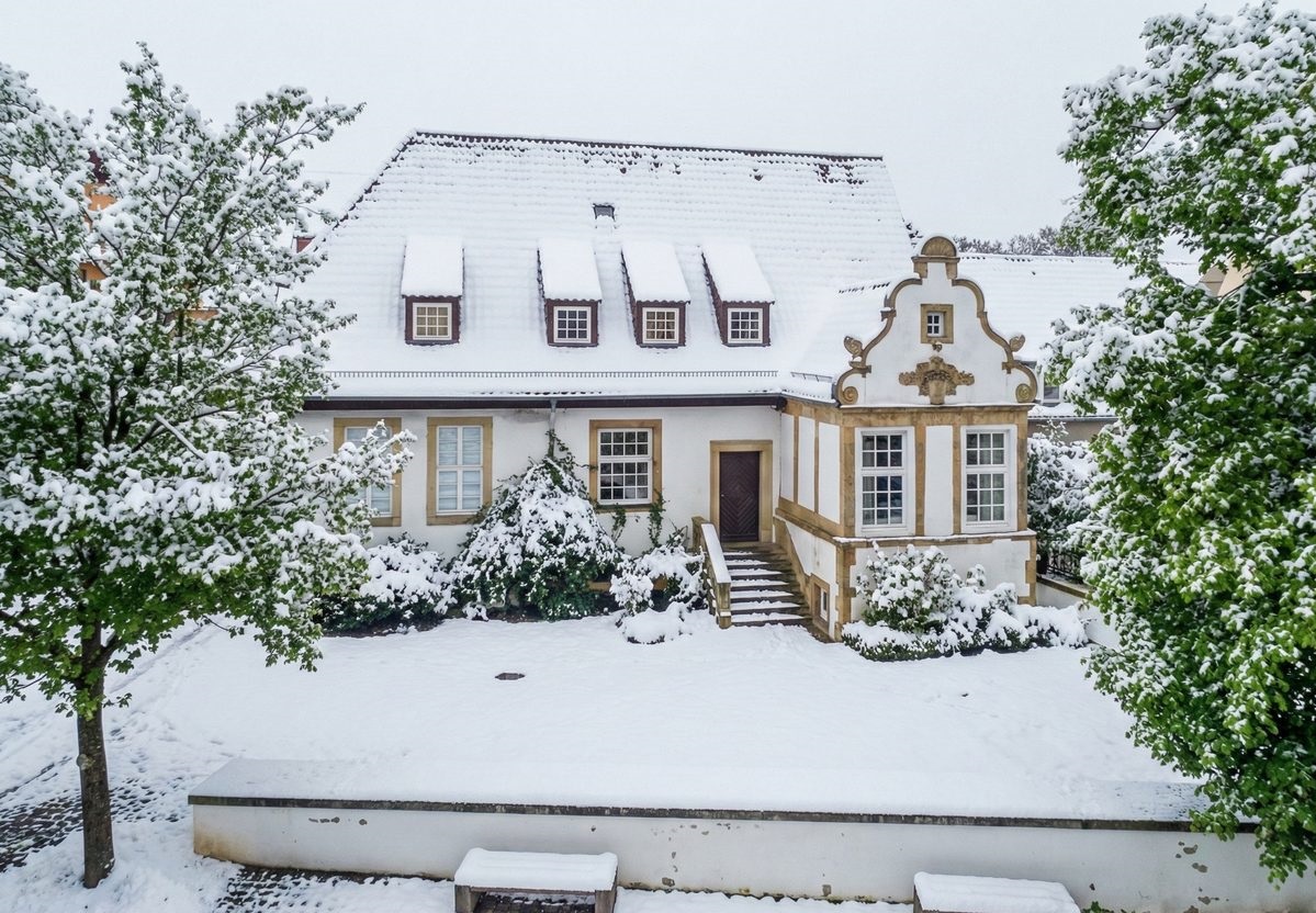 Waldhof Bielefeld Winteransicht mit Schnee